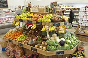 Vegetable Prints: Fruit and vegetable in farm shop, Bradford, West Yorkshire, England, july