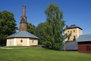 Iron Prints: Furnace at historical iron works, Brevens Works, Narke, Svealand, Sweden, august