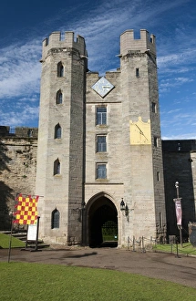 Gates Prints: Gatehouse towers of medieval castle