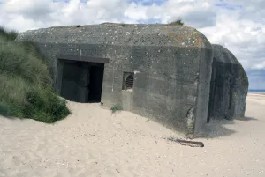 Ruined Prints: German World War Two gun casement on beach