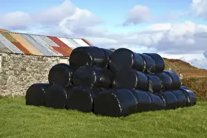 Bags Prints: Grass silage is usually produced by stock farmers two or three times a year