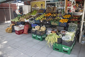 Orange Prints: Green grocer shop sell fruit and veg - Bulgaria
