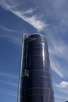 Sweden Prints: Harvestore System tower for silage storage, Alunda, Uppsala, Sweden, june