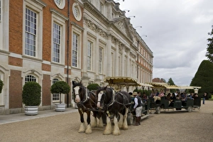 Visit Prints: Horse, Shire Horse, two working adults