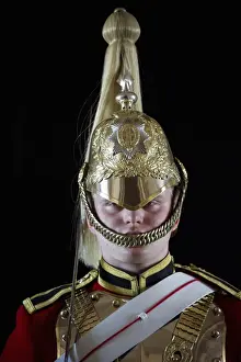 Tradition Prints: Household Cavalry mounted trooper in ceremonial uniform