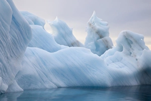 Drifting Prints: Iceberg drifting at sea, Arctic Sea, Spitsbergen, Svalbard, august