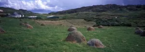 Ireland Traditional Hayricks on Inishbofin Island - Co Galway, Ireland