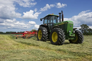 Cultivate Prints: John Deere 4455 tractor and double turner