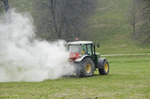 Spreading Prints: John Deere 6420S tractor and spreader