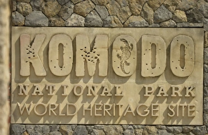 Indopacific Prints: Komodo National Park, World Heritage Site sign