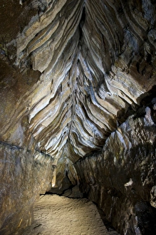 Cave Prints: Limestone rock formations in cave