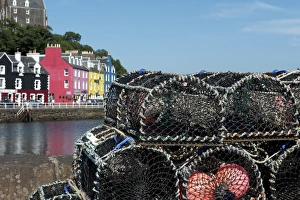 Seafronts Prints: Lobster pots at harbour of coastal town