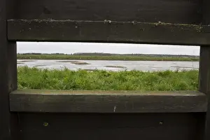 Havergate Prints: Looking over Belpers Lagoon from a viewing hide on Havergate Island Suffolk