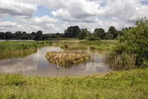 Gravel Prints: Looking from the main hide over the lakes
