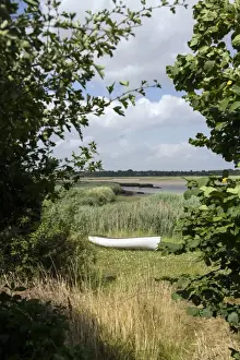 Sailing Prints: Looking out over the River Alde and marshland habitat at Iken, Suffolk