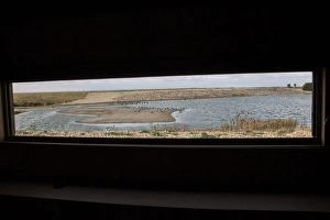 Tide Prints: Looking from Roost hide at RSPB Snettisham