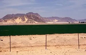 Jordanian Prints: Middle East-Jordan Turning the desert green through irrigation from underground water nr
