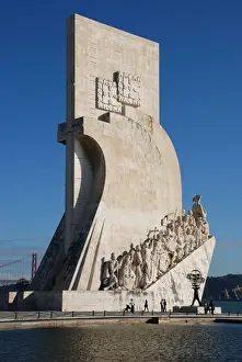 Sculptures Prints: Monument on city riverbank, Monument to the Discoveries (Padrao dos Descobrimentos)