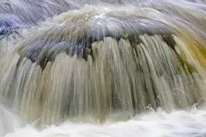 Mountain brook Kleine Ohe, abstract view of flowing water, blurred movement, Bayerischer Wald N. P. Bavaria, Germany