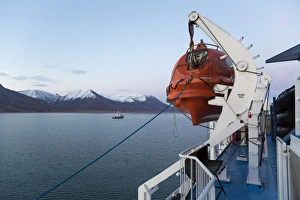 Lifeboats Prints: MS Quest icebreaker cruise ship with lifeboat