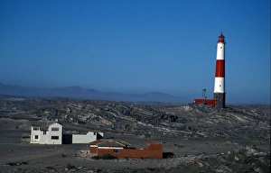Namibian Prints: Namibia Lighthouse at Diaz Point, Luderitz Peninsula, Namibia