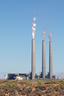 Station Prints: Navajo coal power plant at Antelope canyon Arizona, America