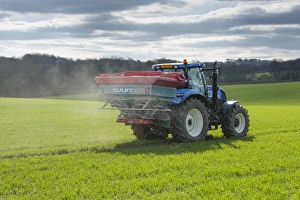 Seedling Prints: New Holland tractor with Sulky spreader