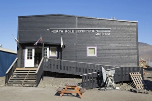 Town Prints: North Pole Expedition Museum building, Longyearbyen, Spitsbergen, Svalbard, August
