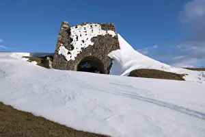 Blizzard Prints: Old lime kiln, used for burning limestone to extract lime to enrich land