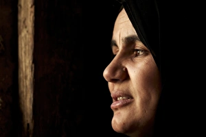 Camps Prints: Palestinian refugee, woman, close-up of face