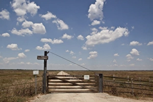 Donana Prints: One of many park gates into the Coto Donana national Park Spain