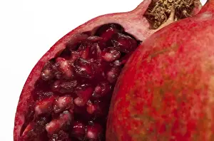 S Eed Prints: Pomegranate (Punica granatum) close-up of sliced fruit