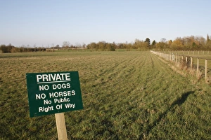 Private Prints: Private, No Dogs, No Horses, No Public Right of Way sign