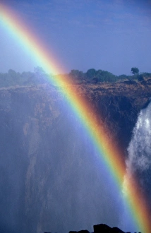 Rain Bow Prints: Rainbow At Victoria Falls, Zimbabwe