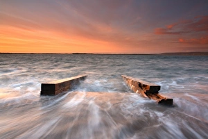 Ruined Prints: Remains of boat builders slipway on estuary