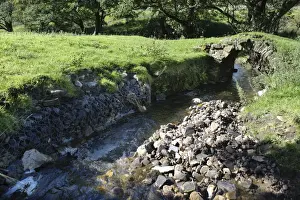 Erosion Prints: Repairs to riverbank to divert stream back under old packhorse bridge