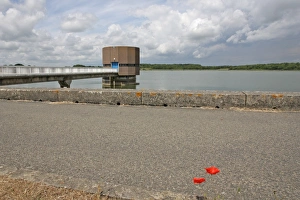 Environmental Prints: Reservoir with footbridge leading to pumphouse