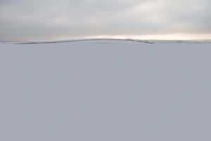Rime frost, on hillside in rural landscape, Dorset, England, december
