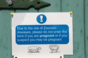 Signs Prints: Due to the risk of Zoonotic diseases