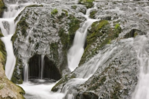 Erosion Prints: River cascade over marble, River Trigrad, Trigrad Gorge, Rhodopi Mountains, Bulgaria, may