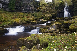 Thwaite Prints: River, cascades and waterfall, Scar House Falls