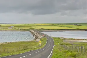 Orkney Prints: Road on causeway linking islands