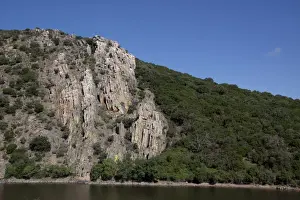 Monfrague Prints: A rocky fault with some quartz by the River Tietar which flows into the River Tagus in Monfrague National Park