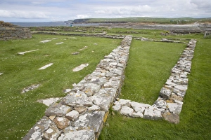 Orkney Prints: Ruins of ancient Norse settlement, Brough of Birsay, Mainland, Orkney, Scotland, june