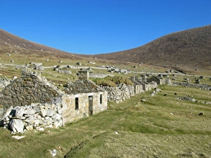 Ruined Prints: Ruins of houses in abandoned village