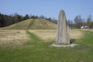 Site Prints: Rune stone beside ancient tumulus