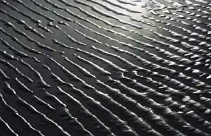 Sand Patterns - Abstract tidal patterns in sand from retreating tide - Lincolnshire, England