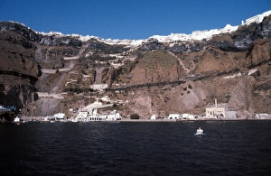 Aegean Prints: Santorini is an island located in the southern Aegean Sea