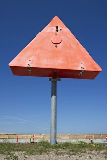 Northern Europe Prints: Sign for sea traffic, Fynhavn, Baltic Sea, Denmark, may
