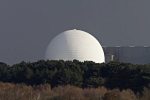 Station Prints: Sizewell B view from RSPB Island Mere Hide Suffolk